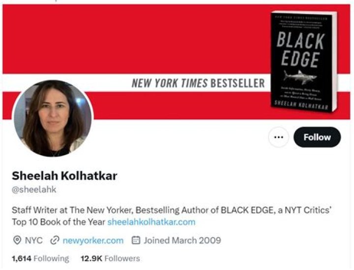 Sheelah Kolhatkar Wiki, How Old Is Sheelah Kolhatkar? Biography, Family, Parents, Husband, Ethnicity |